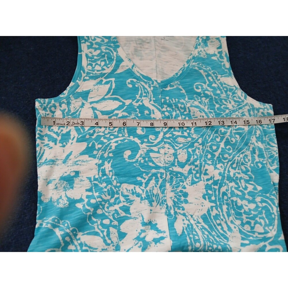 Escape by Habitat Clothes Sleeveless Blue/White Dress with Pockets SMALL NWOT - Picture 8 of 9